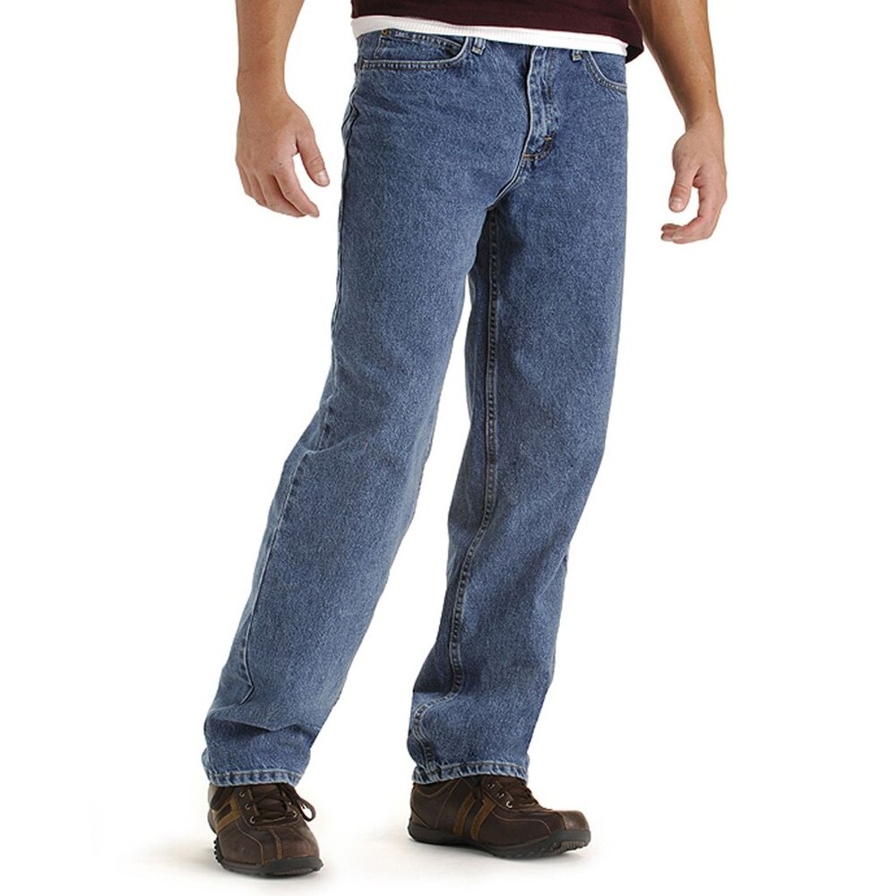 Men's New Lee Relaxed Fit Straight Leg Jeans Sz 28x30 - Picture 4 of 9